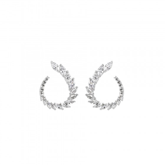 Pendientes Leaf Circle