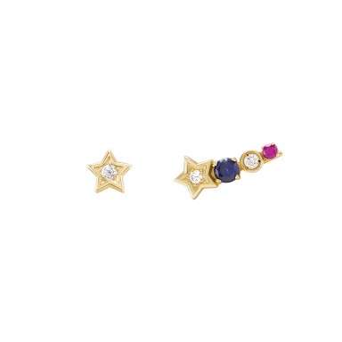 Fun Colorful Stars Climbing Earrings