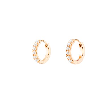 Argolas Mia Rose Pearls Gold