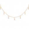 Mia Rose Pearls & Solitaires Golden Necklace