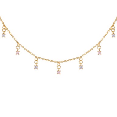 Collar Matchy Color Multiple Solitaire Gold