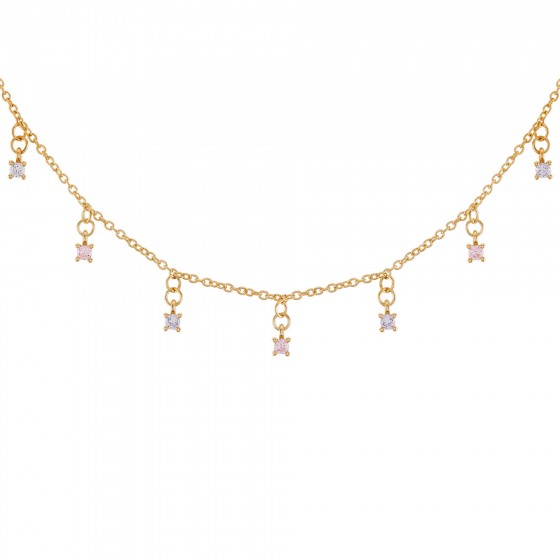 Colar Matchy Color Multiple Solitaire Gold