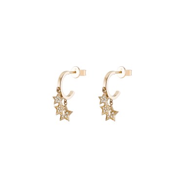 Matchy Star Gold Hoops