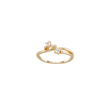 Anel Classy Multiple Solitaire Gold
