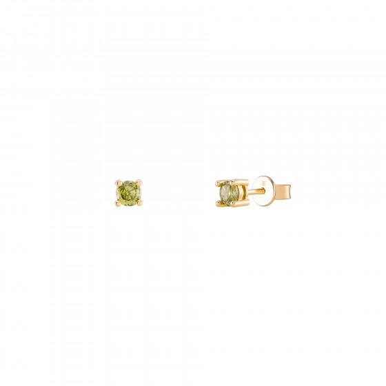 Brincos Matchy Color Solitaire Olivine Gold