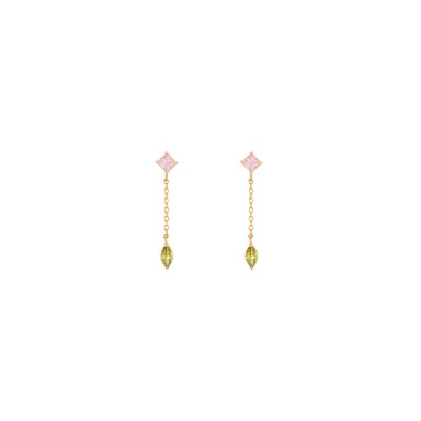 Matchy Color Pink & Olivine Earrings