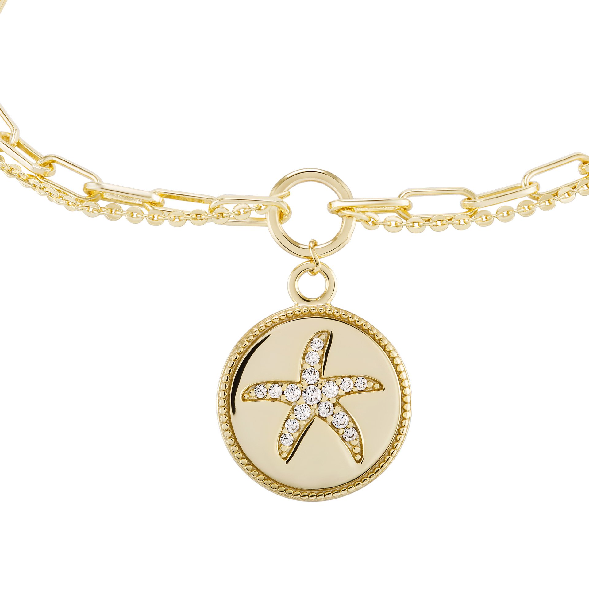 Pulseira Fun Medal Star Golden