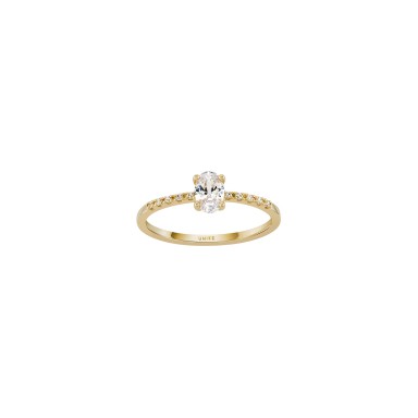 Anel Ouro Timeless Oval Solitaire