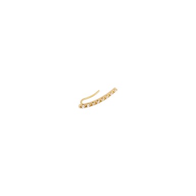 Gold Trendy Climber Bar Earrings