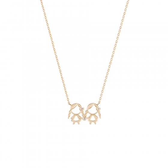 Colar Ouro Mum Girl & Girl