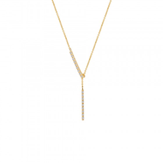 Gold bar lariat on sale necklace