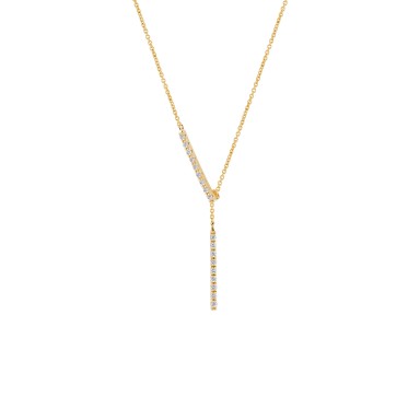 Gold Timeless Lariat Bar Necklace