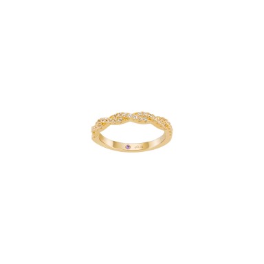 Mia Rose Braid Shiny Gold Ring