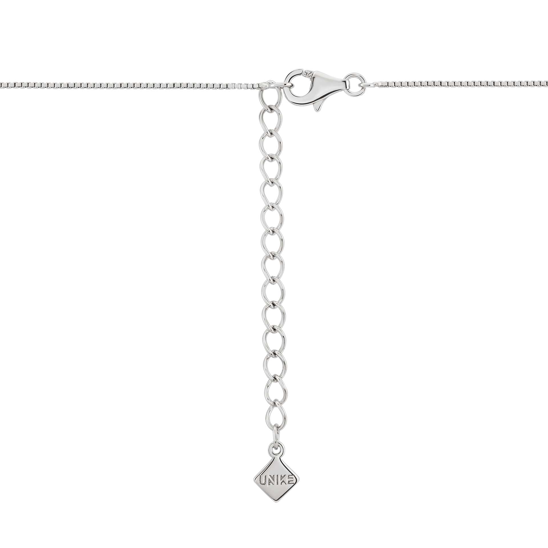 Colar Classy Square Solitaire