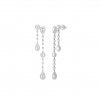 Party Shiny Drop Silver Earrings