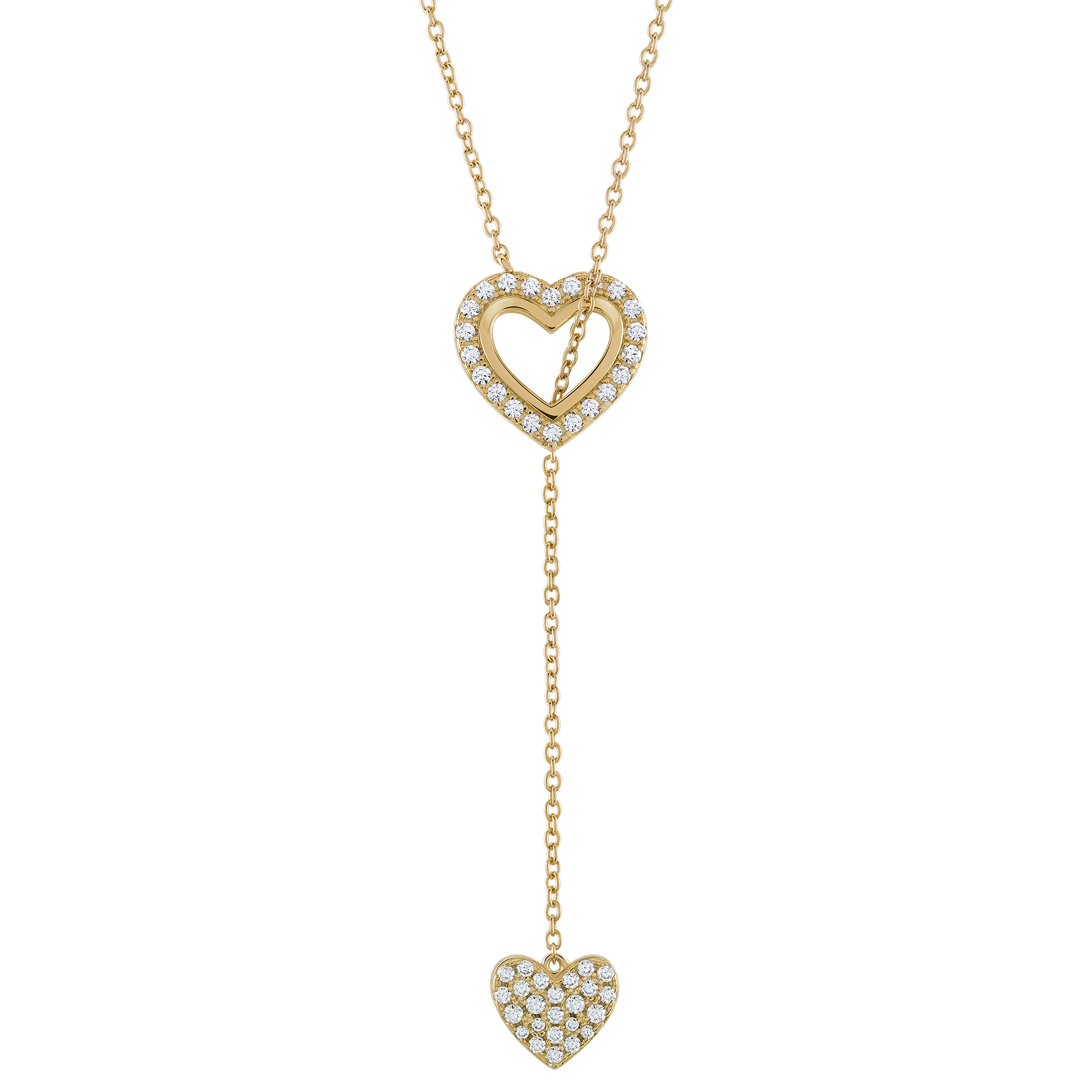 Collar Classy Heart Y - Golden