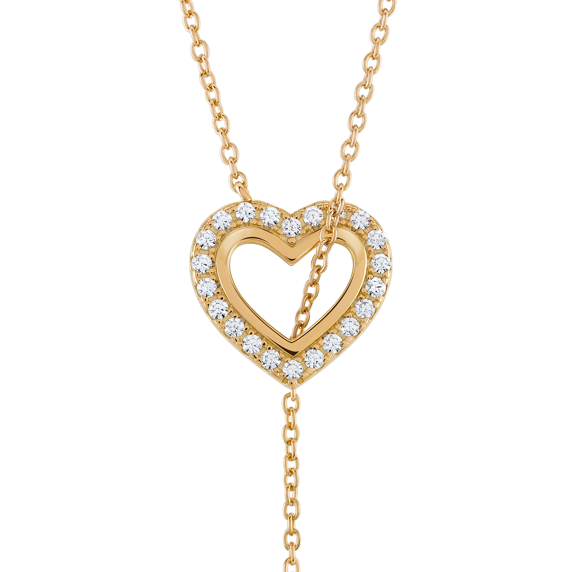 Collar Classy Heart Y - Golden