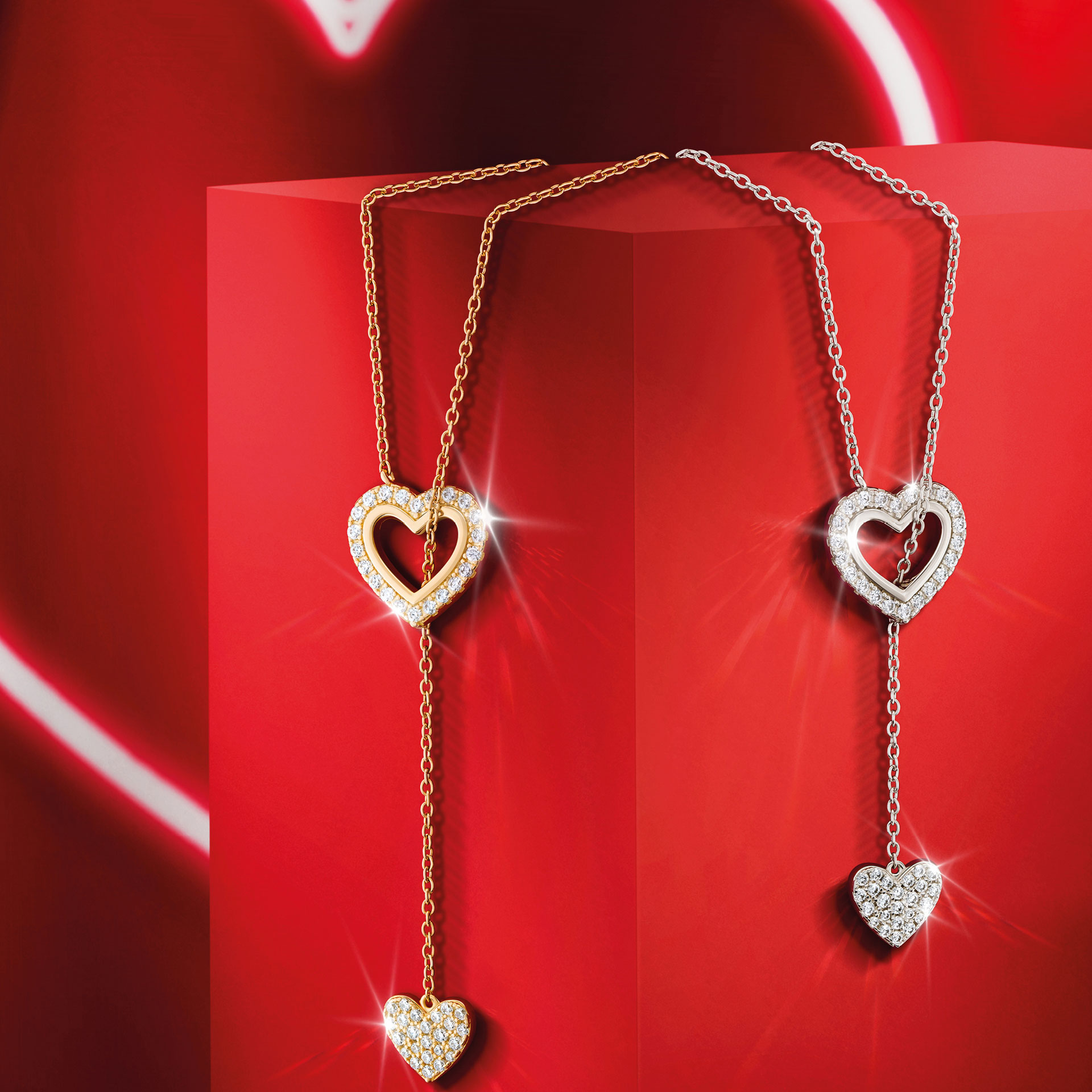 Collar Classy Heart Y - Golden