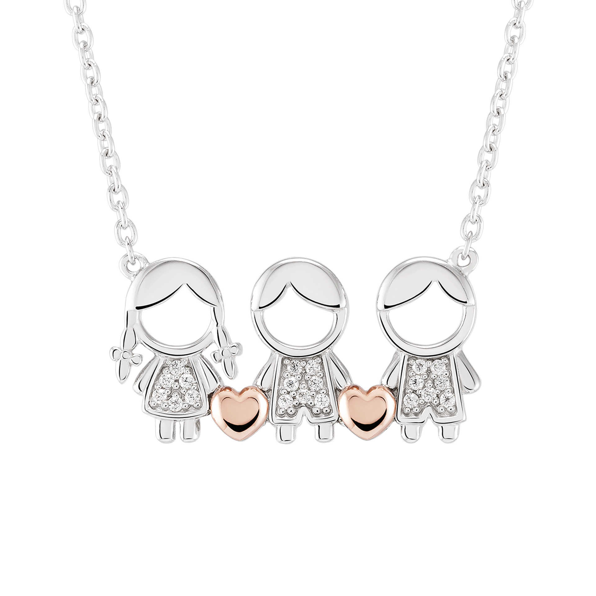 Mum Girl & 2 Boys Necklace