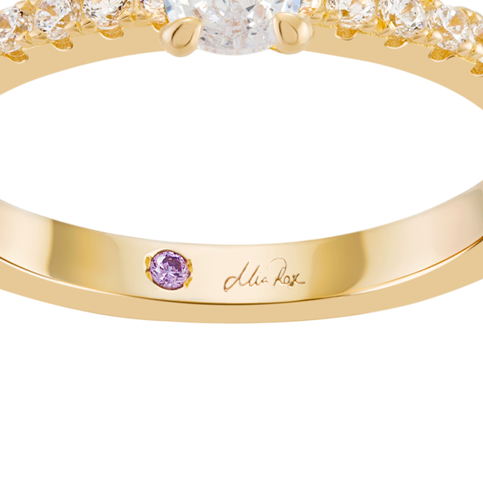 Mia Rose Drop Solitaire Golden Ring