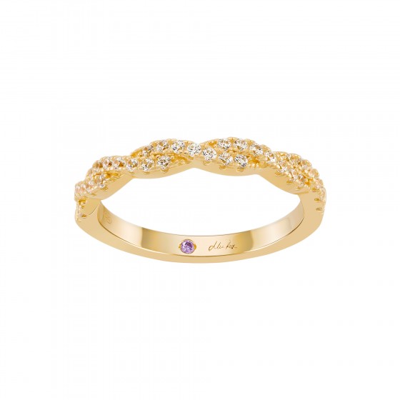 Mia Rose Braid Shiny Golden Ring