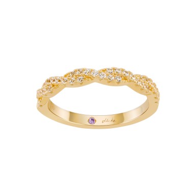 Mia Rose Braid Shiny Golden Ring