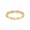 Anillo Mia Rose Braid Shiny Golden