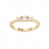 Mia Rose 3 Stones Golden Ring