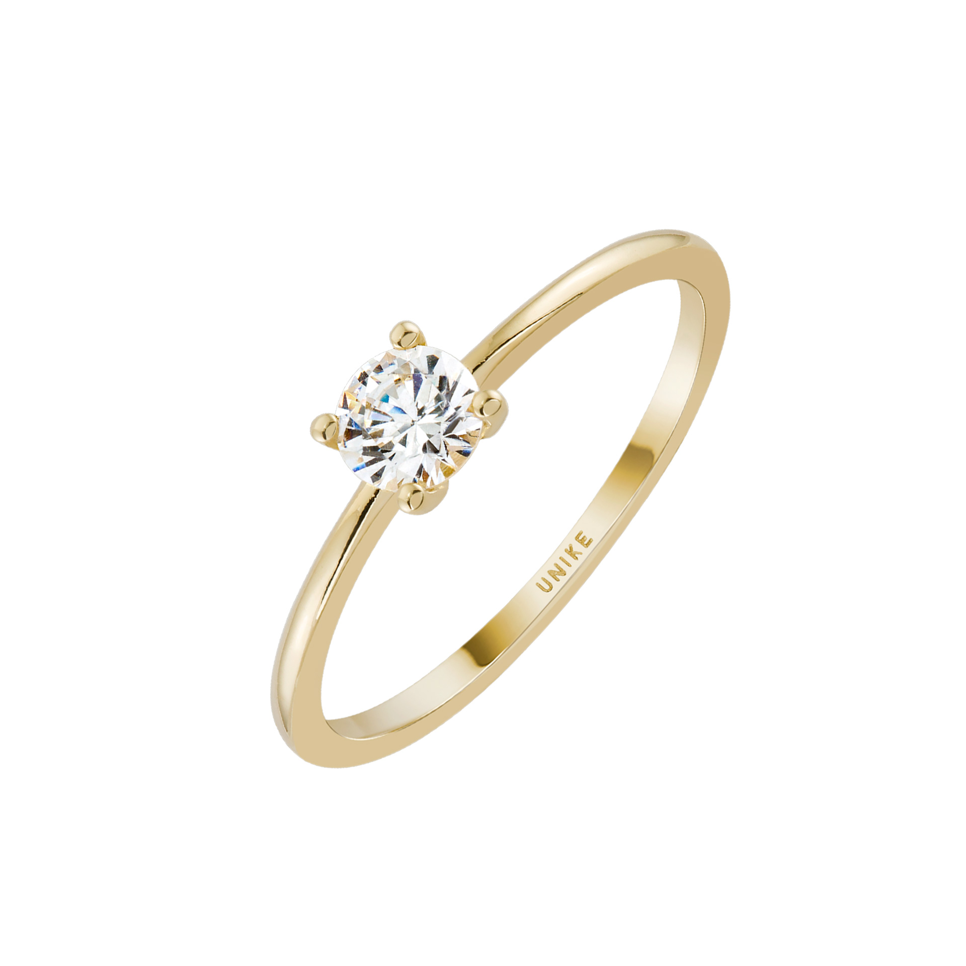 Anillo Oro Timeless Round Solitario