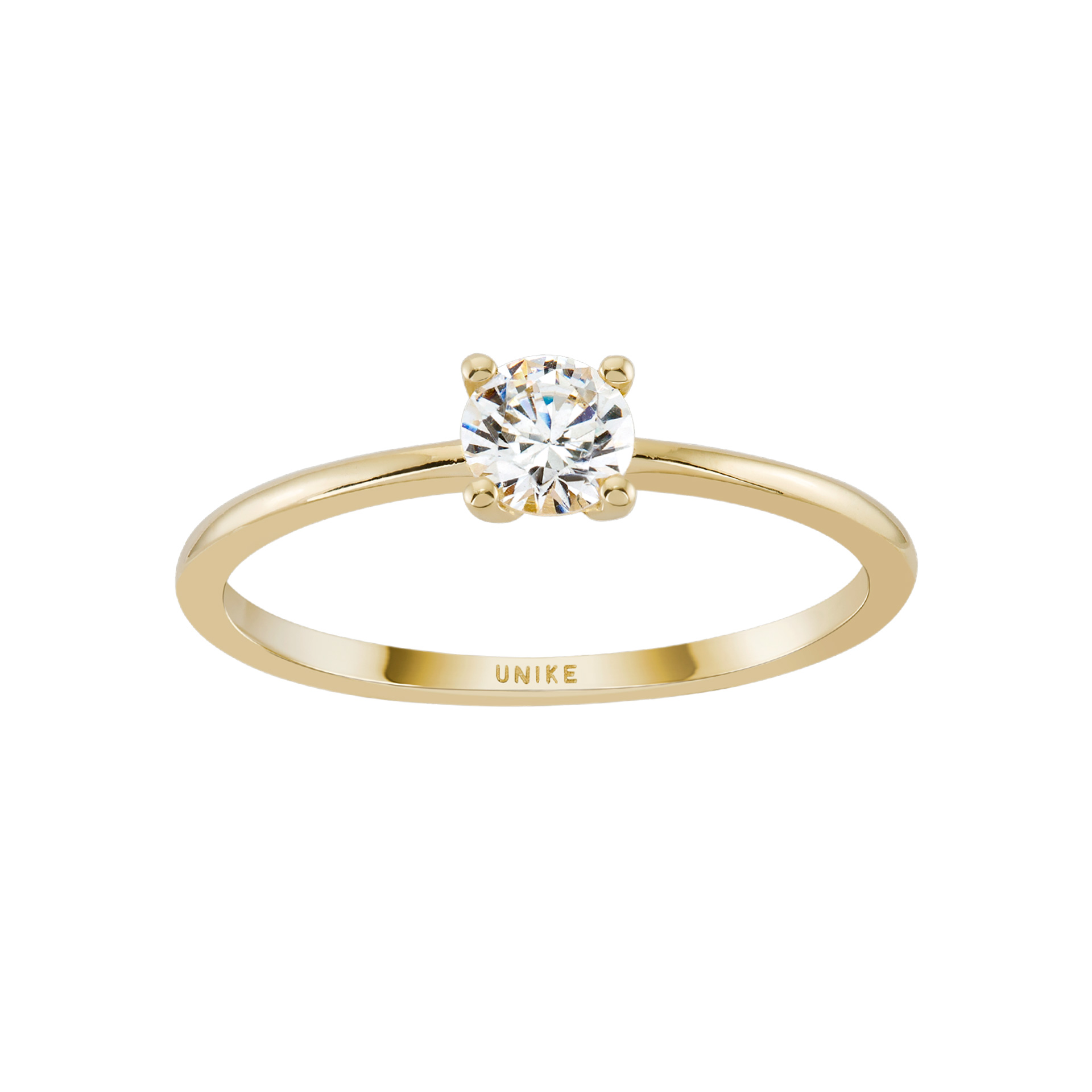 Anillo Oro Timeless Round Solitario