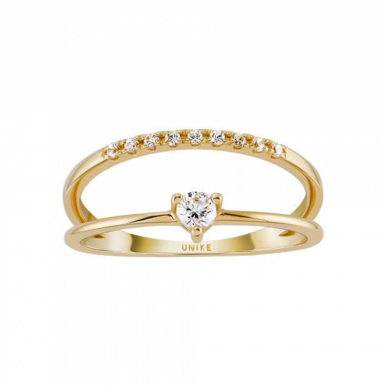 Gold Trendy Double Ring