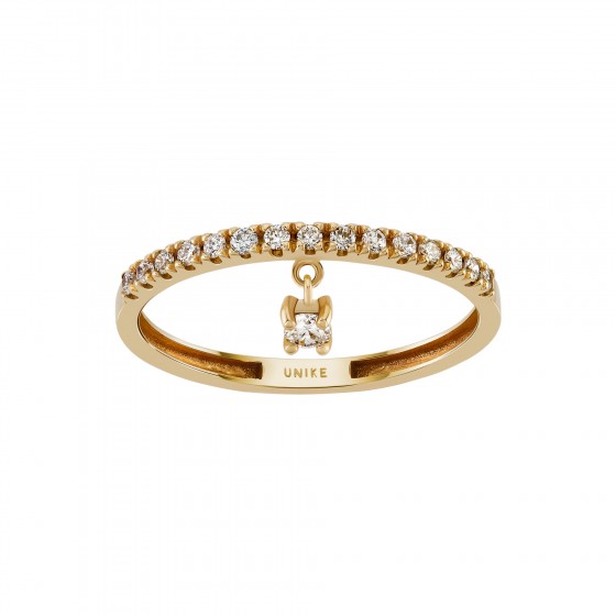 Anel Ouro Trendy Charm Solitaire