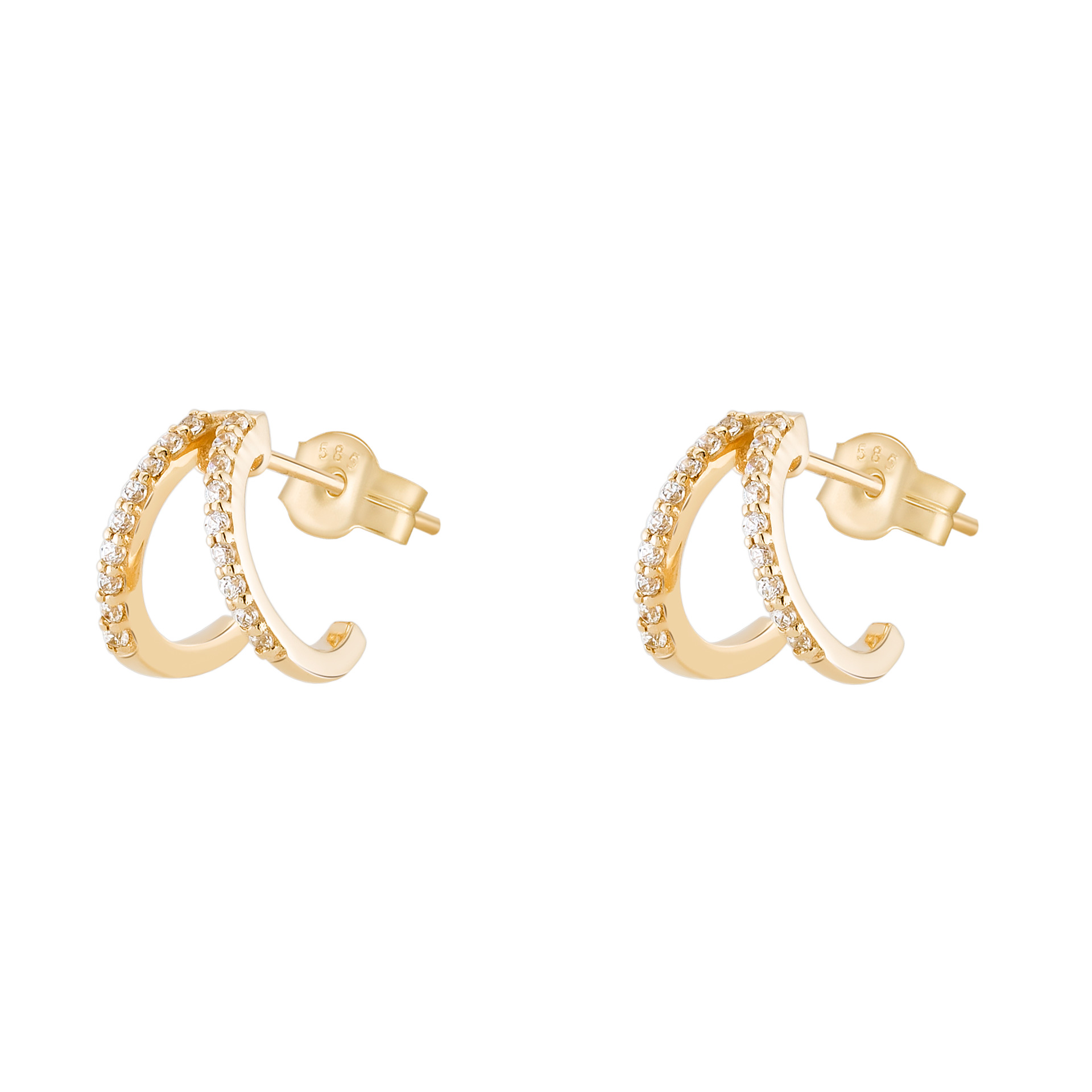 Aros Oro Trendy Triangle