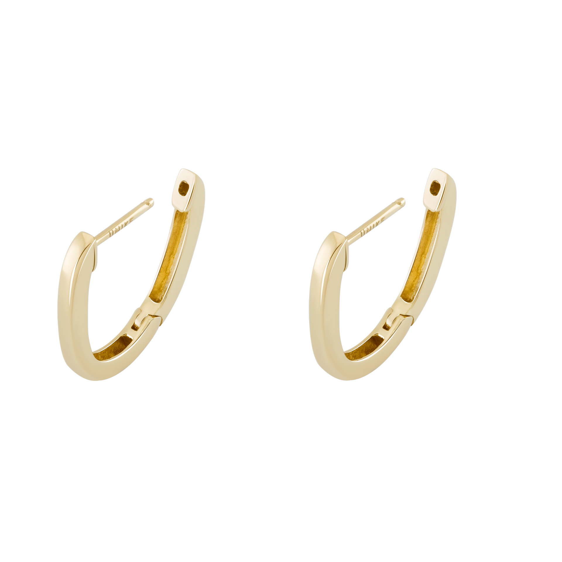 Gold Timeless Oval Plain Hoops