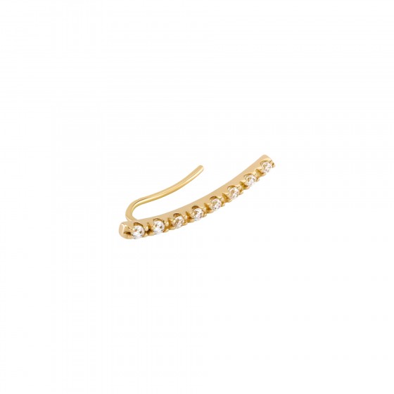 Gold Trendy Climber Bar Unique Earrings