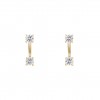 Brincos Ouro Trendy Double Solitaire