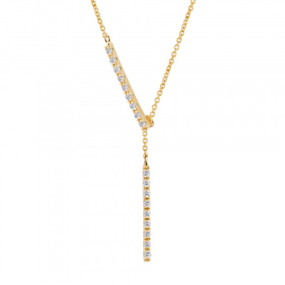 Colar Ouro Timeless Lariat Bar
