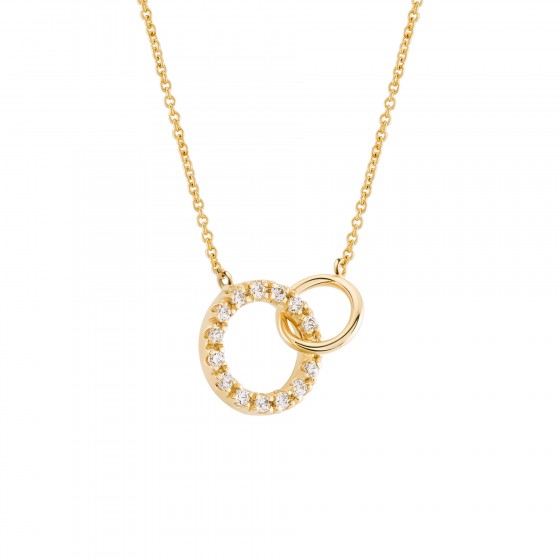 Gold Timeless Interlaced Circles Necklace