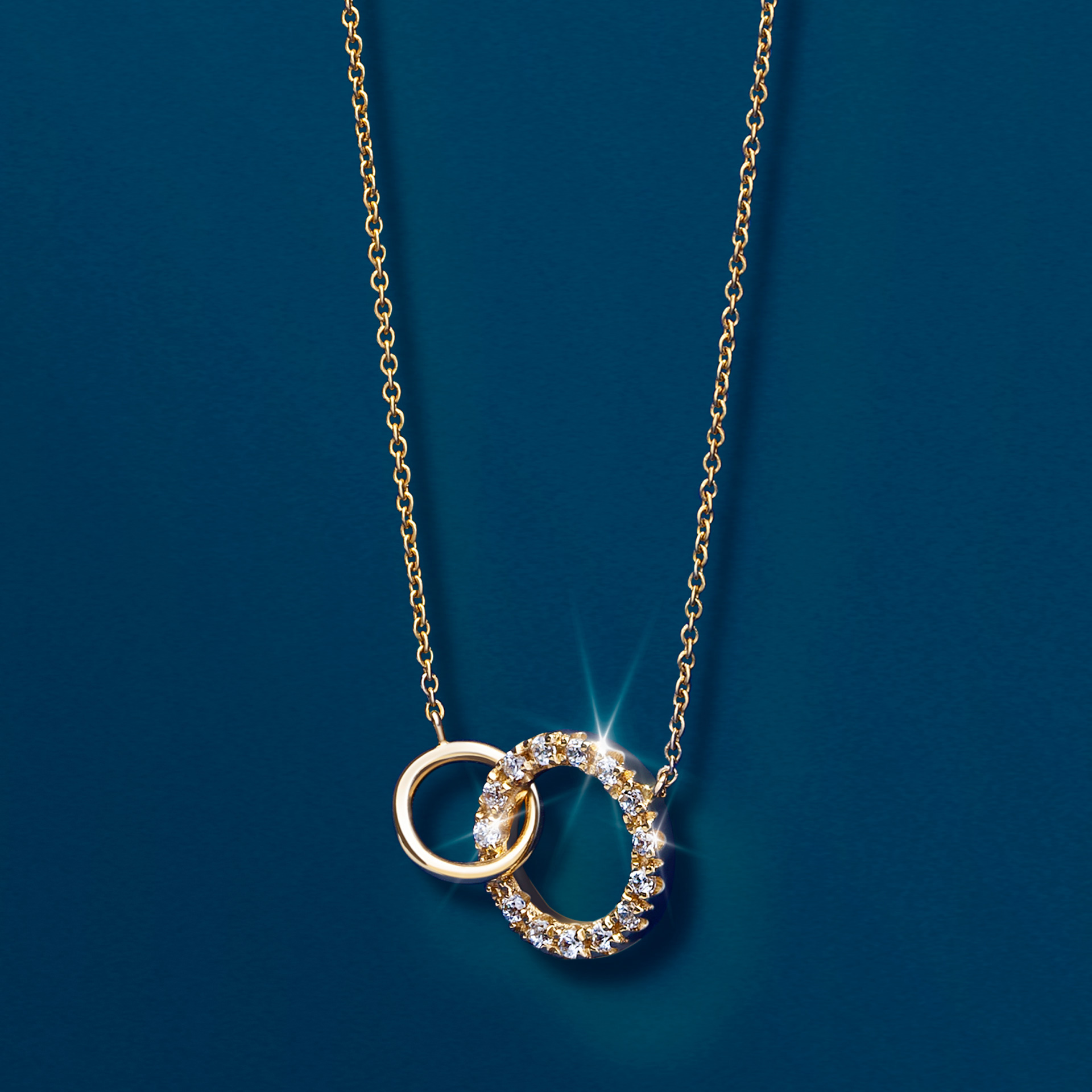 Colar Ouro Timeless Interlaced Circles