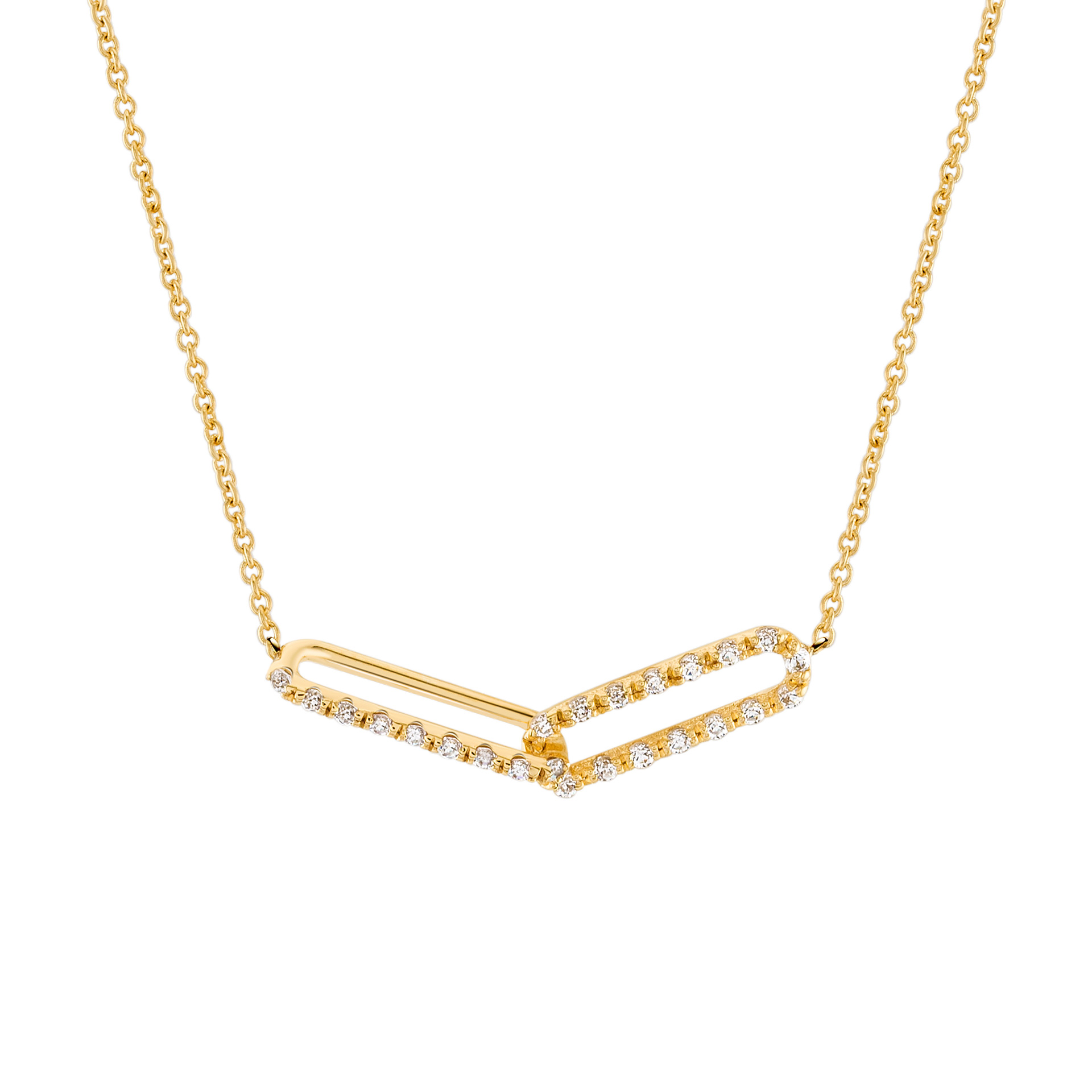 Gold Timeless Interlaced Links Necklace