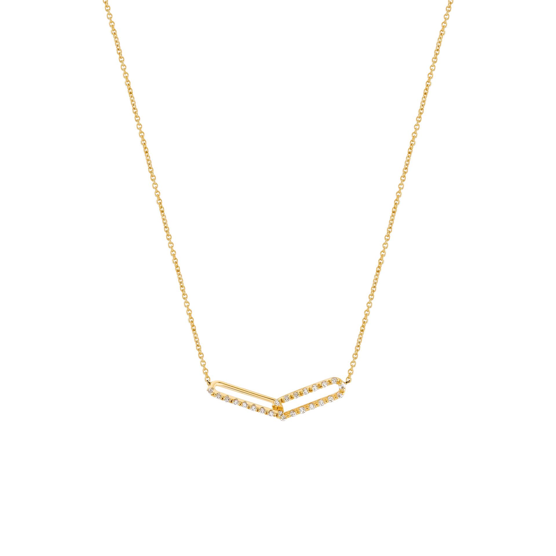 Gold Timeless Interlaced Links Necklace
