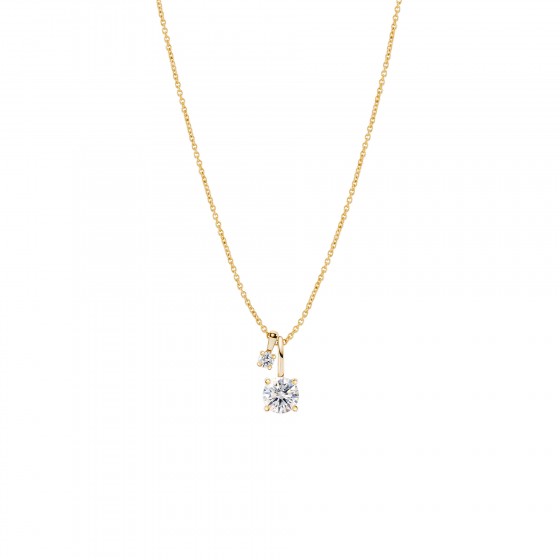 Gold Timeless Solitaire Pendant