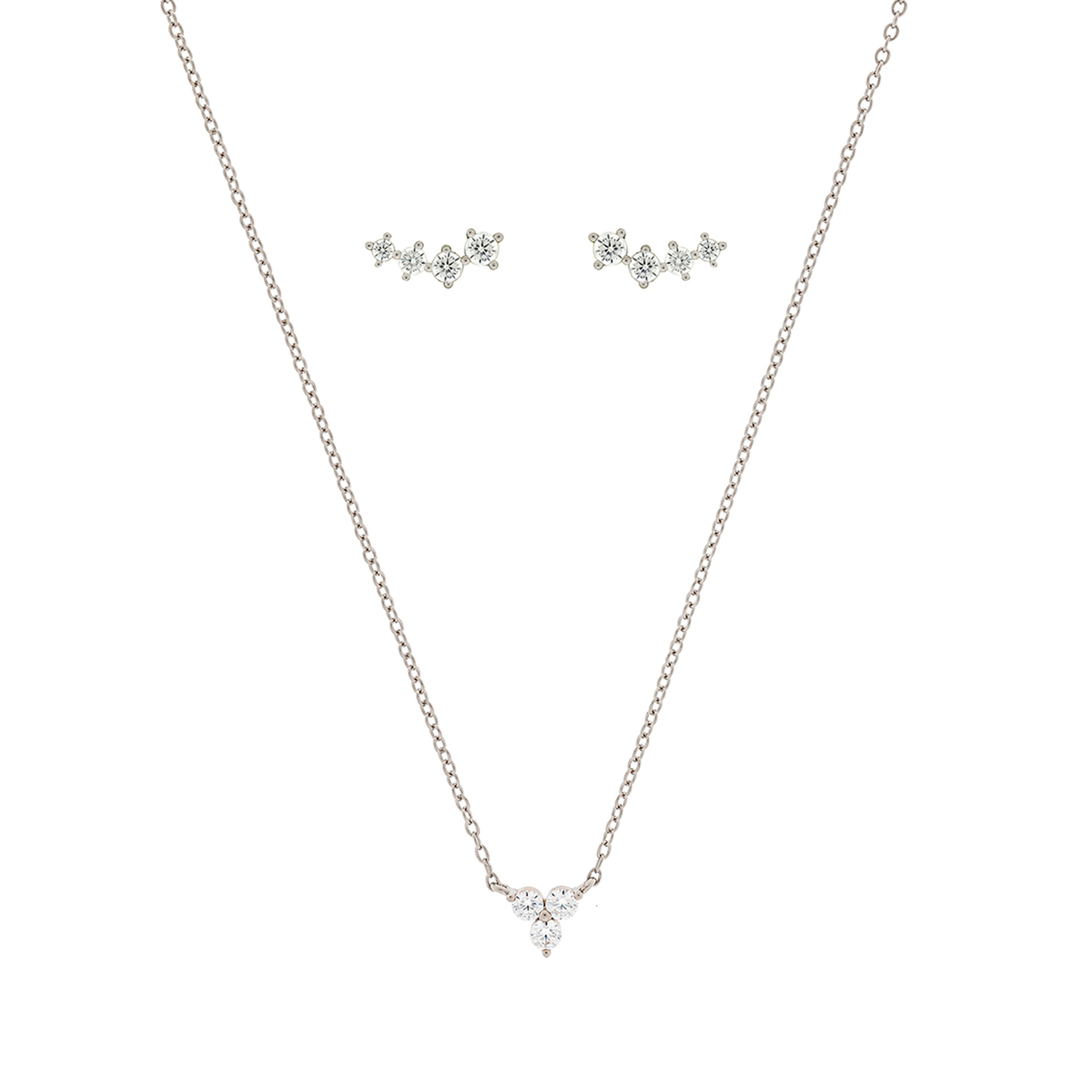 Multiple CZ Silver Set