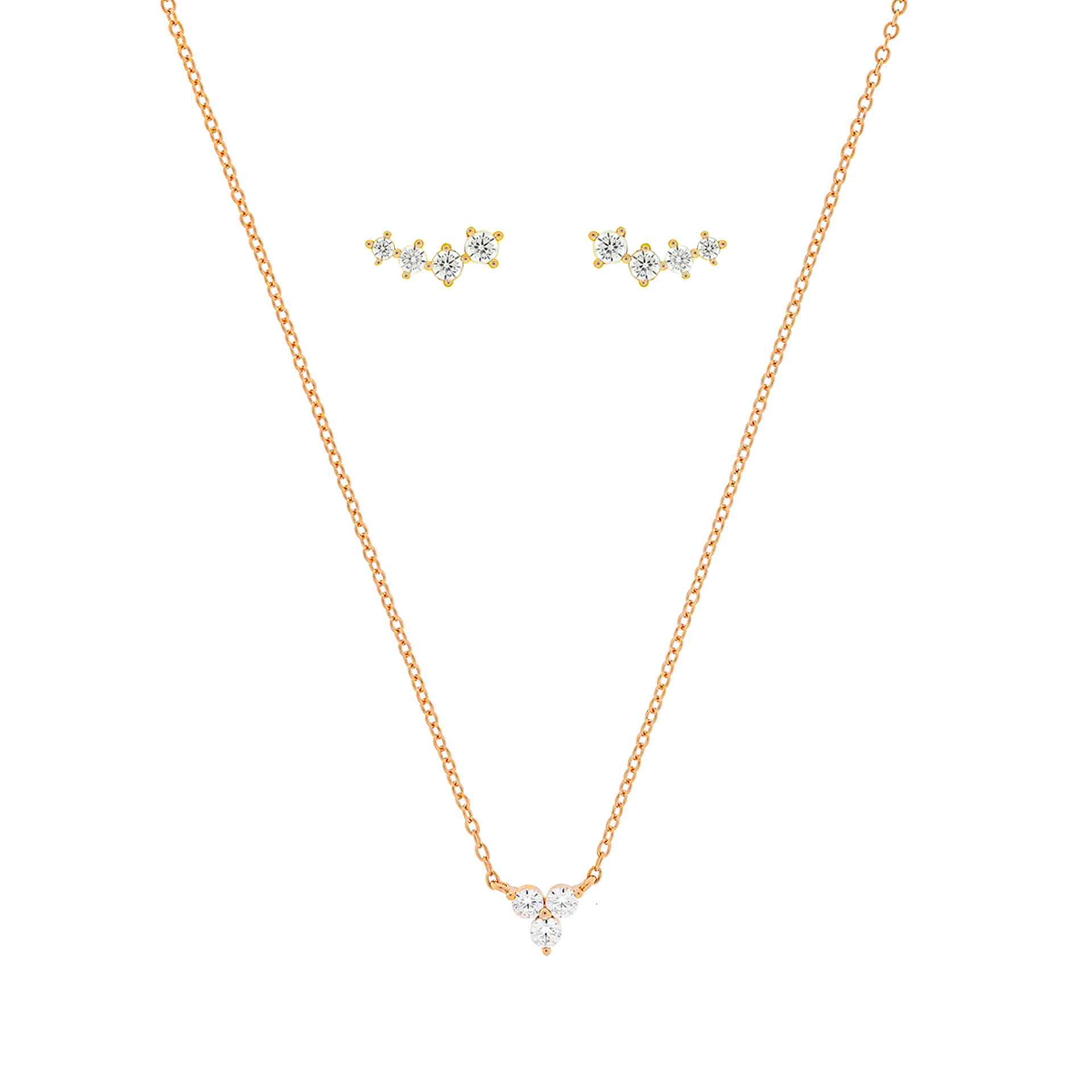 Multiple CZ Yellow Golden Set