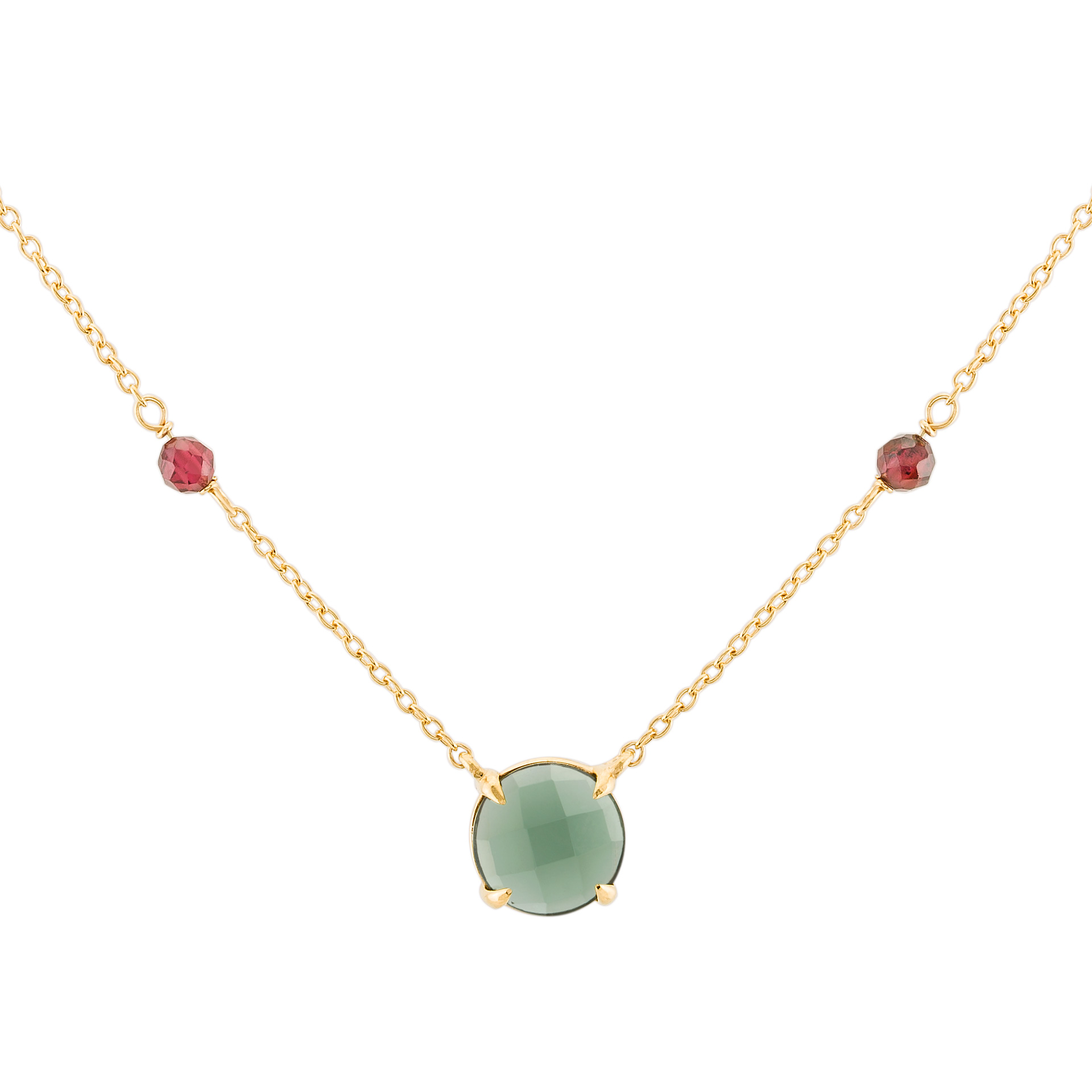 Colar Fun Green Stone