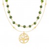 Fun Double Green Tree of Life Necklace