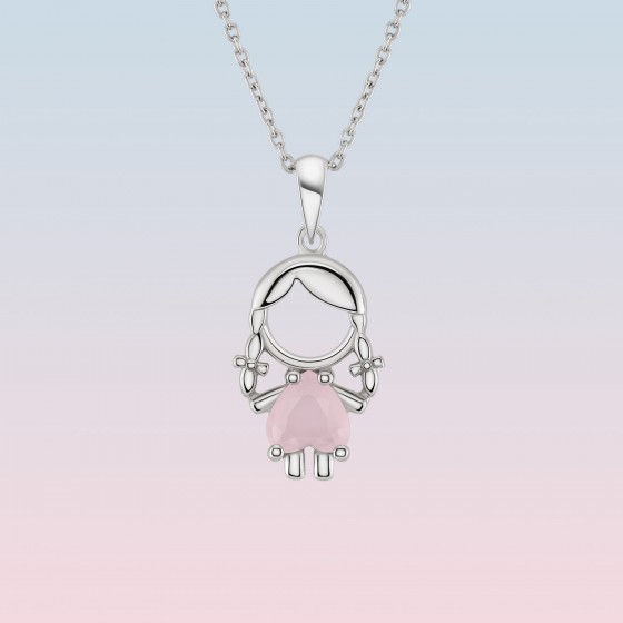 Mum Girl Pink Necklace