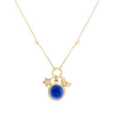 Fun Moon and Star Necklace