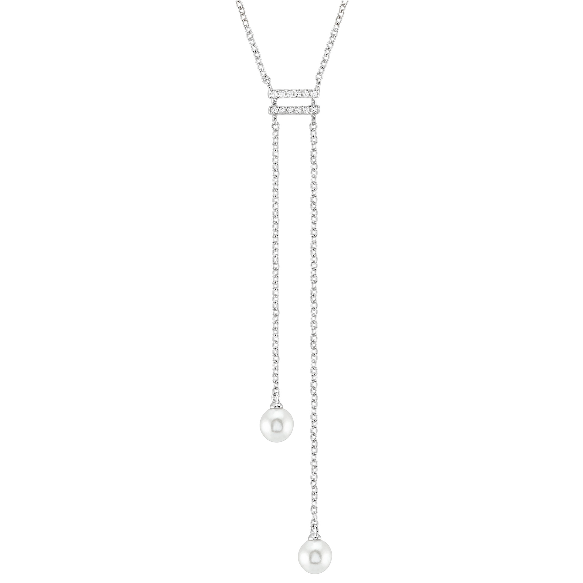 Colar Glow Two Pearls Long