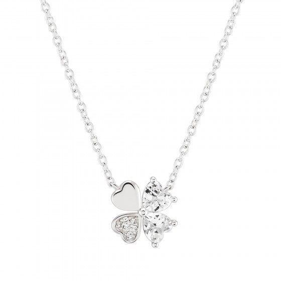 Classy Clover Silver Necklace